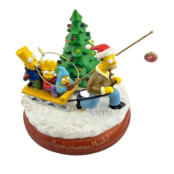 SIMPSONS Bradford Christmas Tree Ornament Illuminated “Mush Homer Mush!” w/Tags - Picture 1 of 6